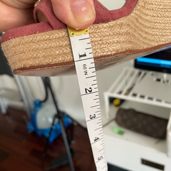 Gucci Horsebit  light wine suede and raffia wedge - Picture 9 of 10